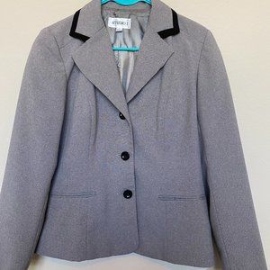 Studio I Black Gray & Black Preppy Women's Blazer Size 8